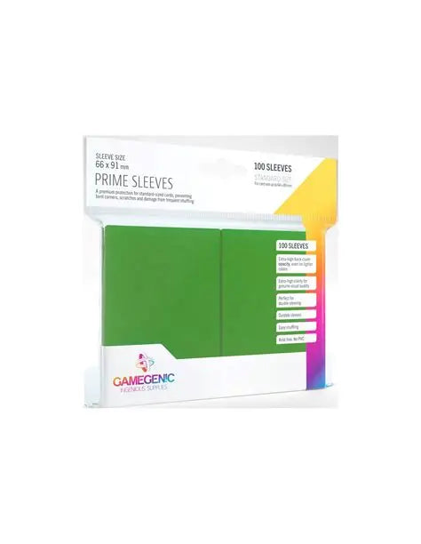 Protectores Gamegenic: Prime Sleeves - verde (100u)