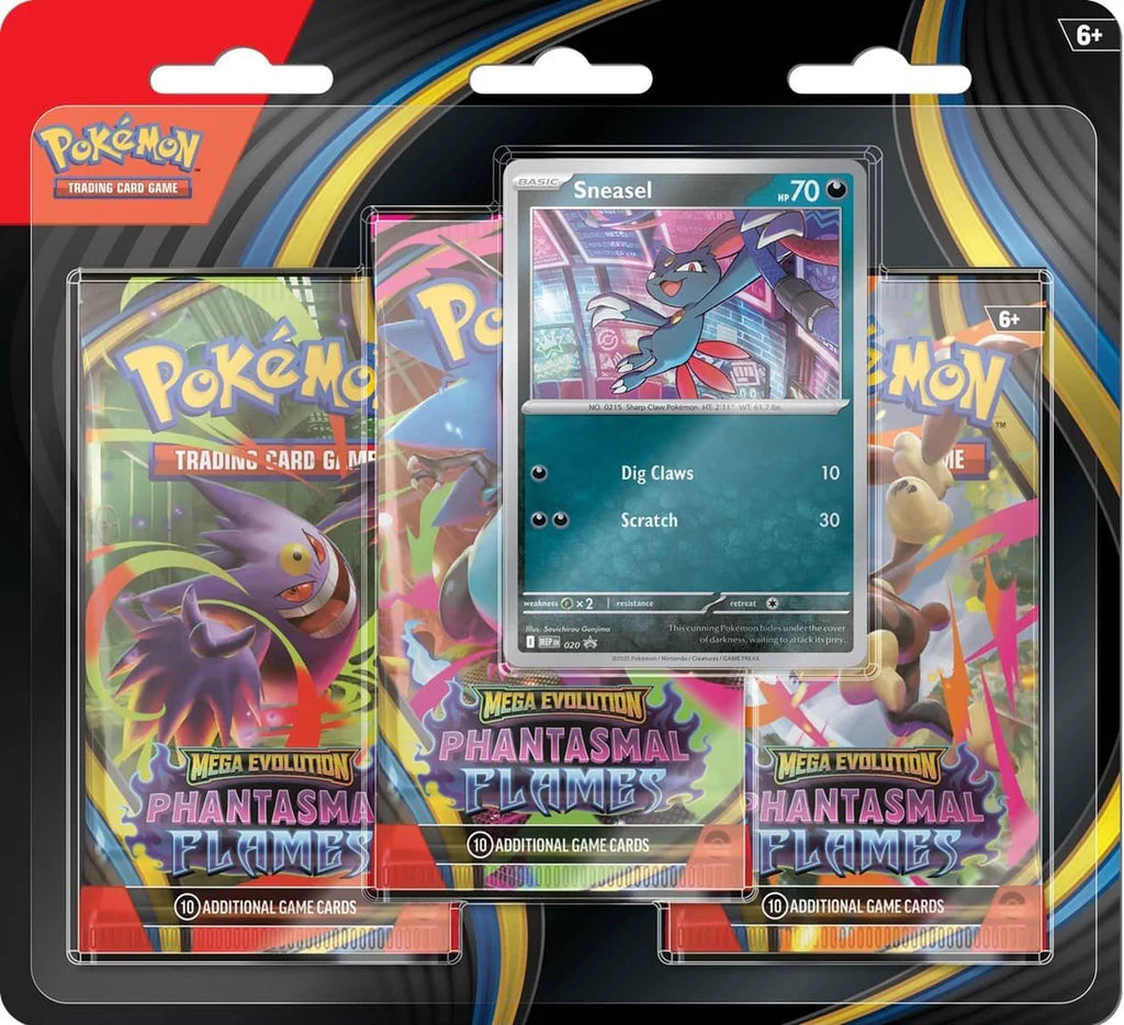 Mega Evolutions - Phantasmal Flames 3-Pack Blister - Ingles
