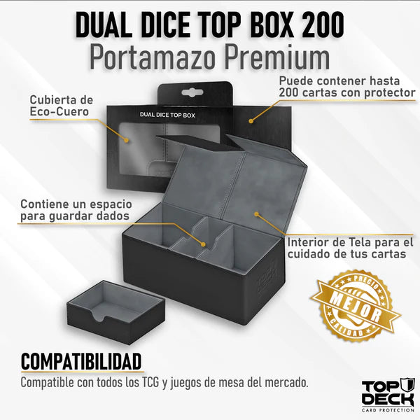 Portamazos Premium Dual Dice top box 200 – Negro