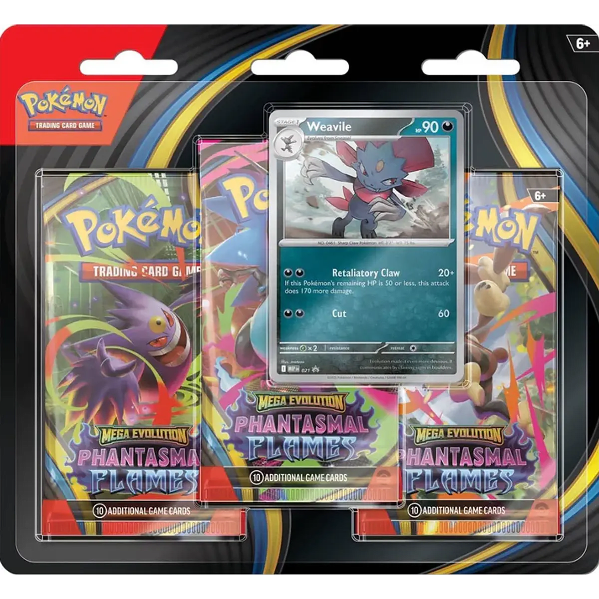 Mega Evolutions - Phantasmal Flames 3-Pack Blister - Ingles