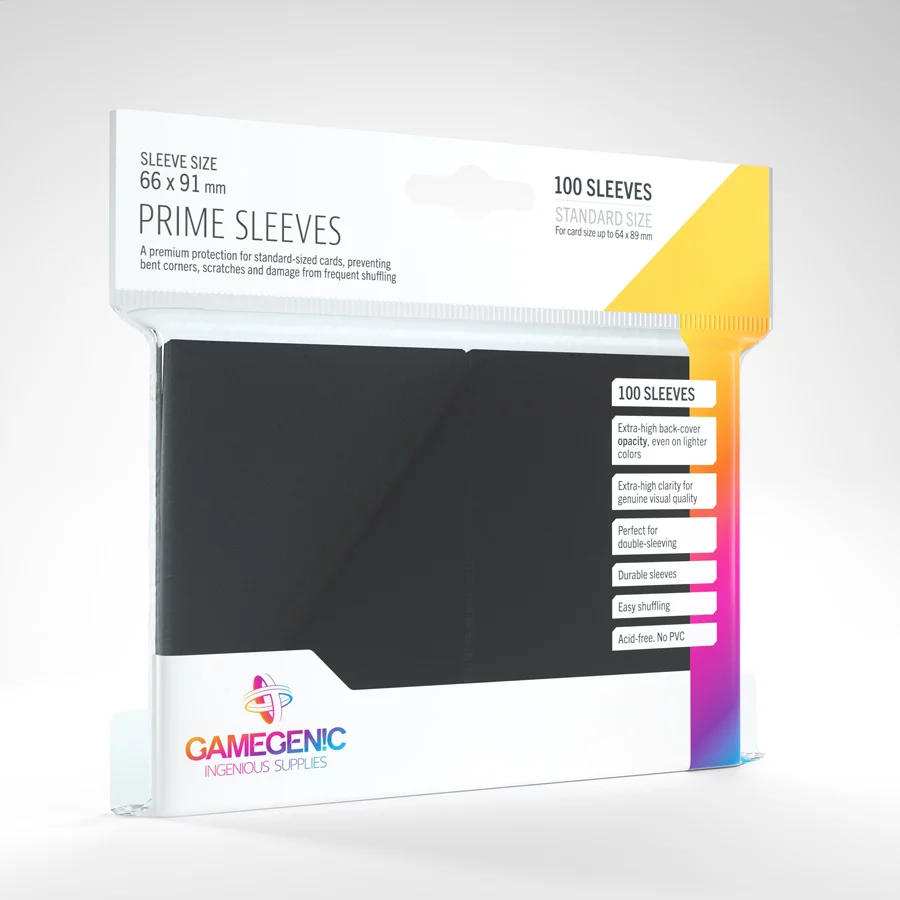 Protectores Gamegenic: Prime Sleeves - Black (100u)