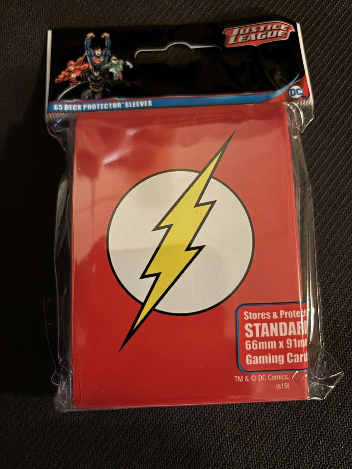 The Flash Standard Deck Protector Sleeves (65ct) for Justice League
